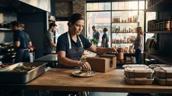 Editorial illustration for Catering, Meal Kits, or Retail? A Comparison of 3 Revenue Streams for Your Restaurant