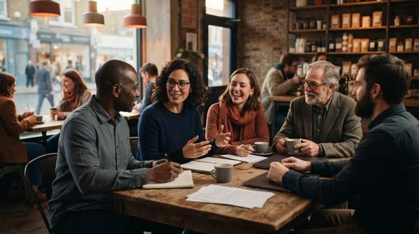 Editorial illustration for From Coffee-Shop Meetups to a BID: Choosing the Right Merchant Association Model for Your District