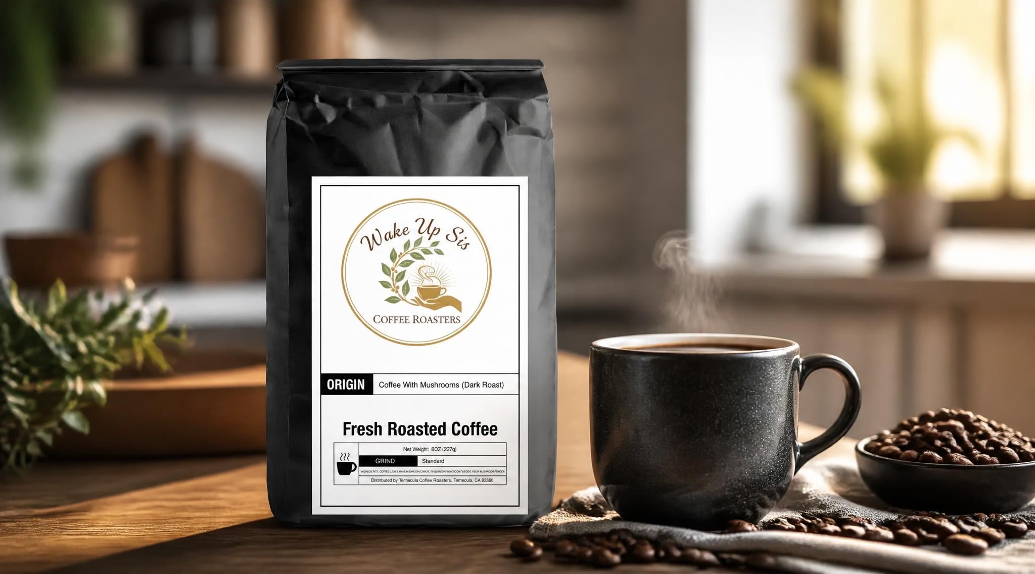 Give a Coffee-Loving Friend Wake up Sis Coffee Roasters Mushroom Coffee